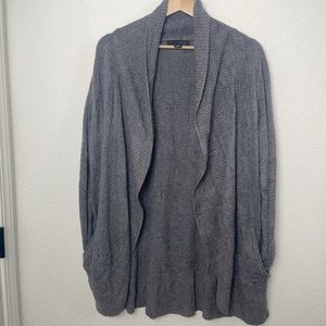 SOLD: Barefoot Dreams CozyChic Lite Knit Cardigan in Dark Gray | Size L/XL
